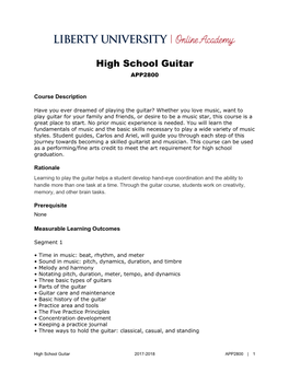 High School Guitar APP2800