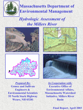 Massachusetts Department of Environmental Management Hydrologic Assessment of the Millers River