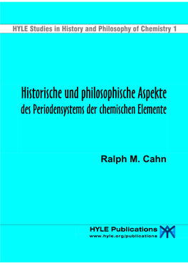 Historische Und Philosophische Aspekte Des Periodensystems Der Chemischen Elemente