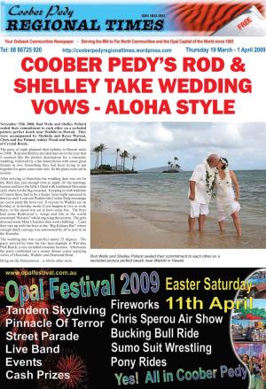 Coober Pedy's Rod & Shelley Take Wedding Vows