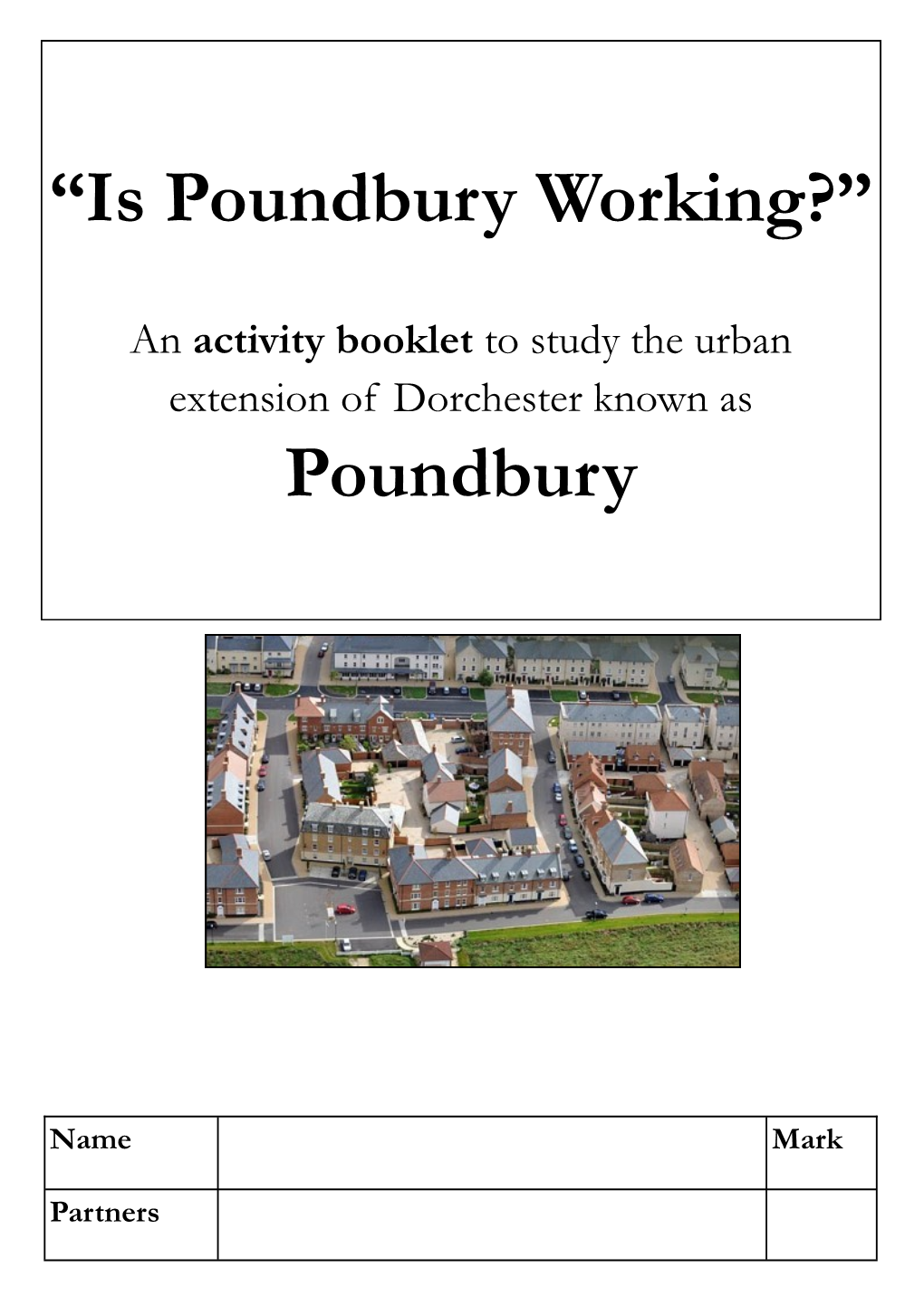 Poundbury Activity Booklet