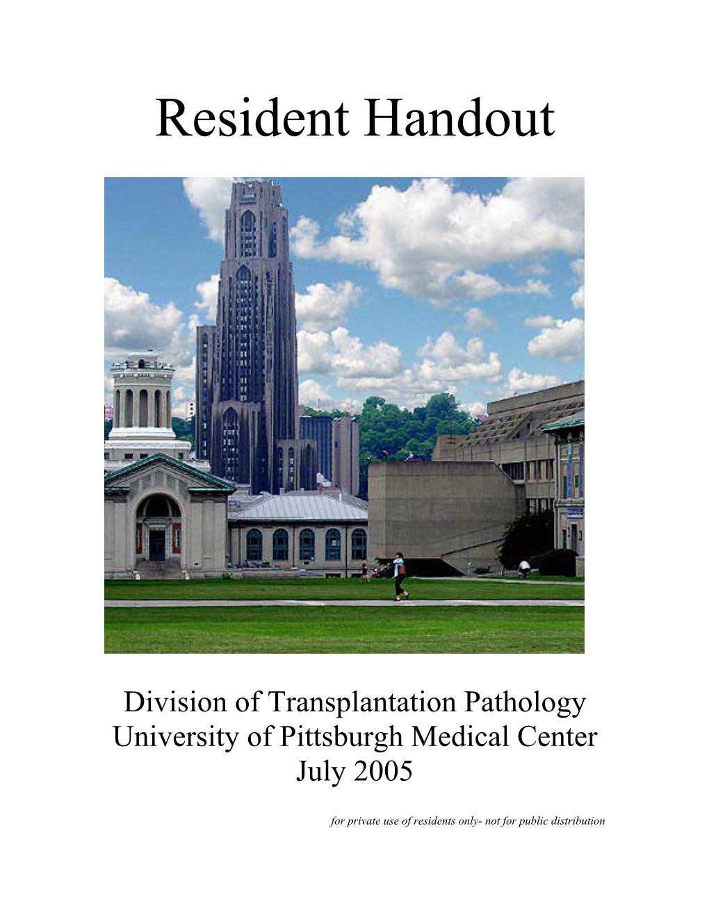 Resident Handout