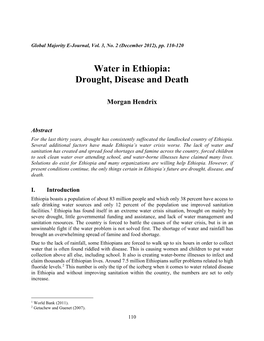 Water in Ethiopia: Drought, Disease and Death
