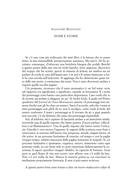 NOMI E STORIE Se C'è Una Cosa Più Irrilevante Dei Miei Libri, È La Lettura Che Io Posso Farne