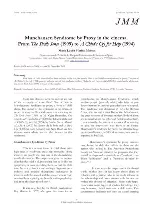 Munchausen Syndrome by Proxy in the Cinema