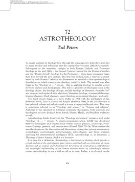 ASTROTHEOLOGY Ted Peters