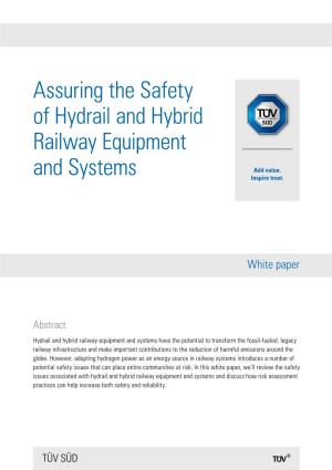 Assuring the Safety of Hydrail and Hybrid Railway Equipment and Systems