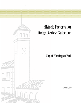 Historic Preservation Design Review Guidelines