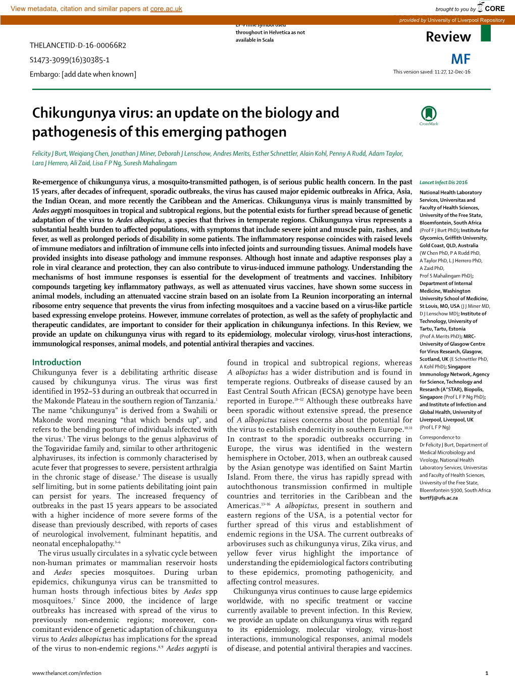 Review Chikungunya Virus