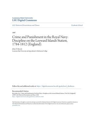 Crime and Punishment in the Royal Navy: Discipline on the Leeward Islands Station, 1784-1812 (England)