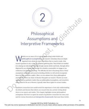 Chapter 2. Philosophical Assumptions and Interpretive Frameworks