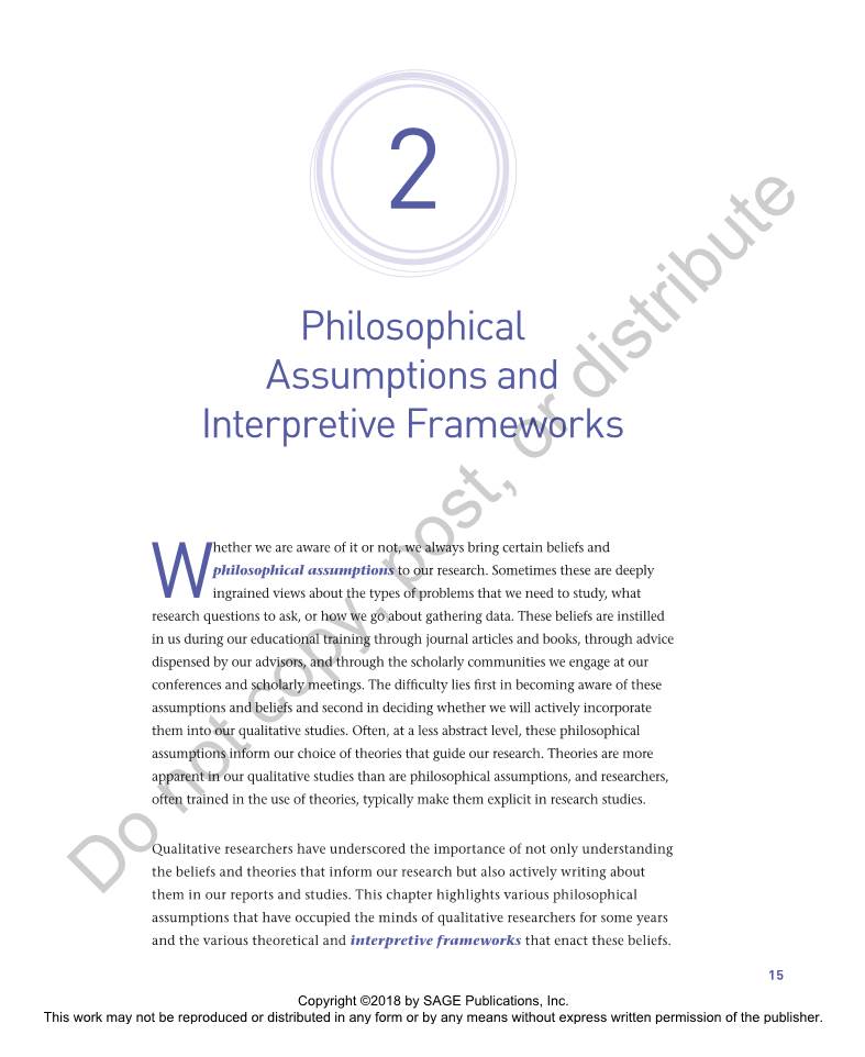 Chapter 2. Philosophical Assumptions and Interpretive Frameworks
