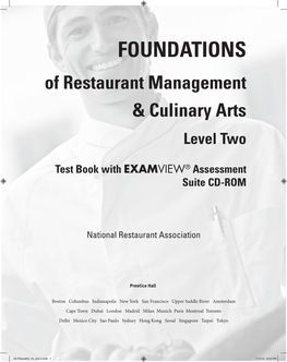 FOUNDATIONS of Restaurant Management & Culinary Arts Level Two