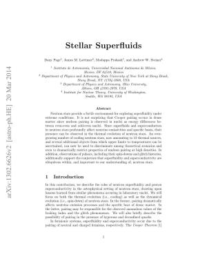 Stellar Superfluids