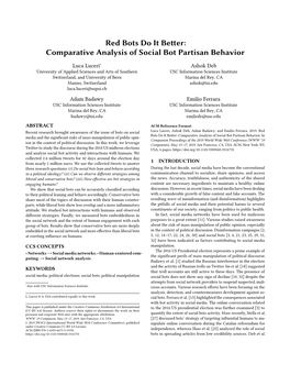 Red Bots Do It Better:Comparative Analysis of Social Bot Partisan