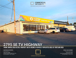 2795 Se Tv Highway Prime Owner/User Retail Property with Income in Densely Populated Area of Portland Msa