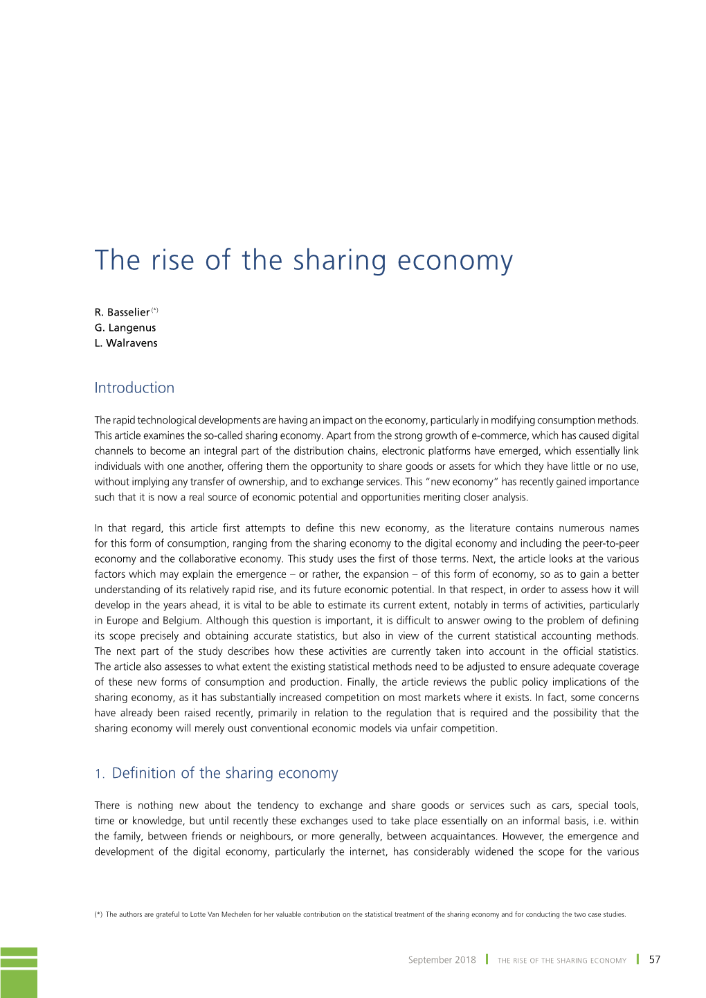 The Rise of the Sharing Economy