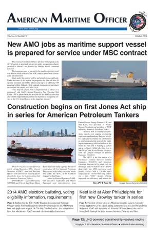 New AMO Jobs As Maritime Support Vessel Is Prepared for Service Under MSC Contract