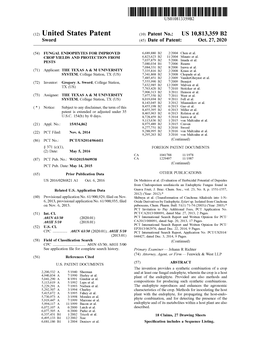 ( 12 ) United States Patent ( 10 ) Patent No .: US 10,813,359 B2 Sword ( 45 ) Date of Patent : Oct