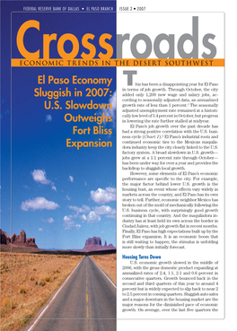 El Paso Economy Sluggish in 2007