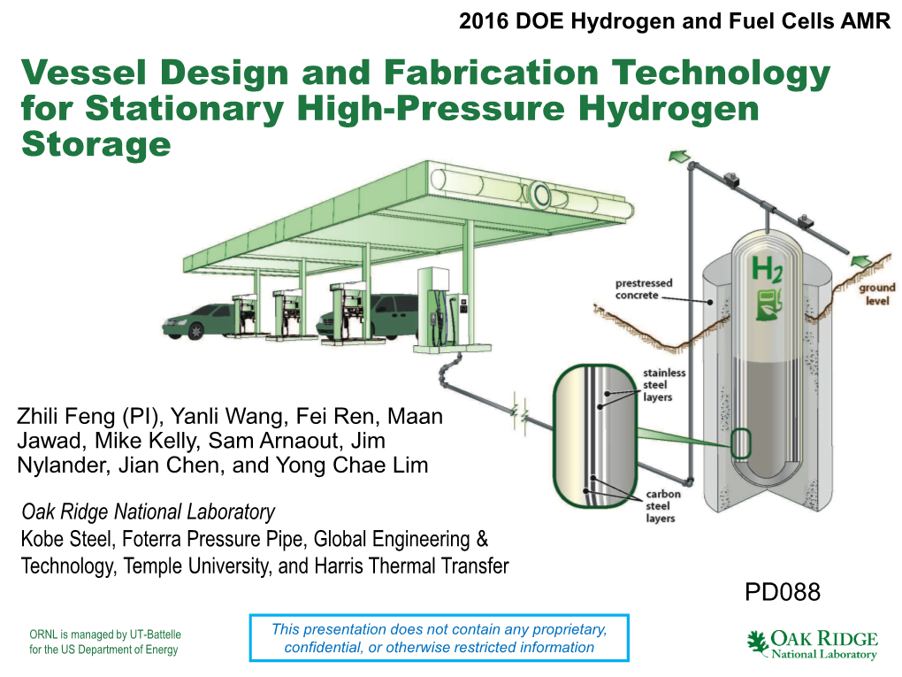 Vessel Design and Fabrication Technology for Stationary High-Pressure Hydrogen Storage
