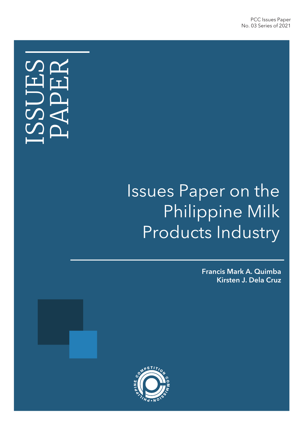 PCC-Issues-Paper-2021-03-Issues-Paper-On-The-Philippine-Milk-Products-Industry.Pdf