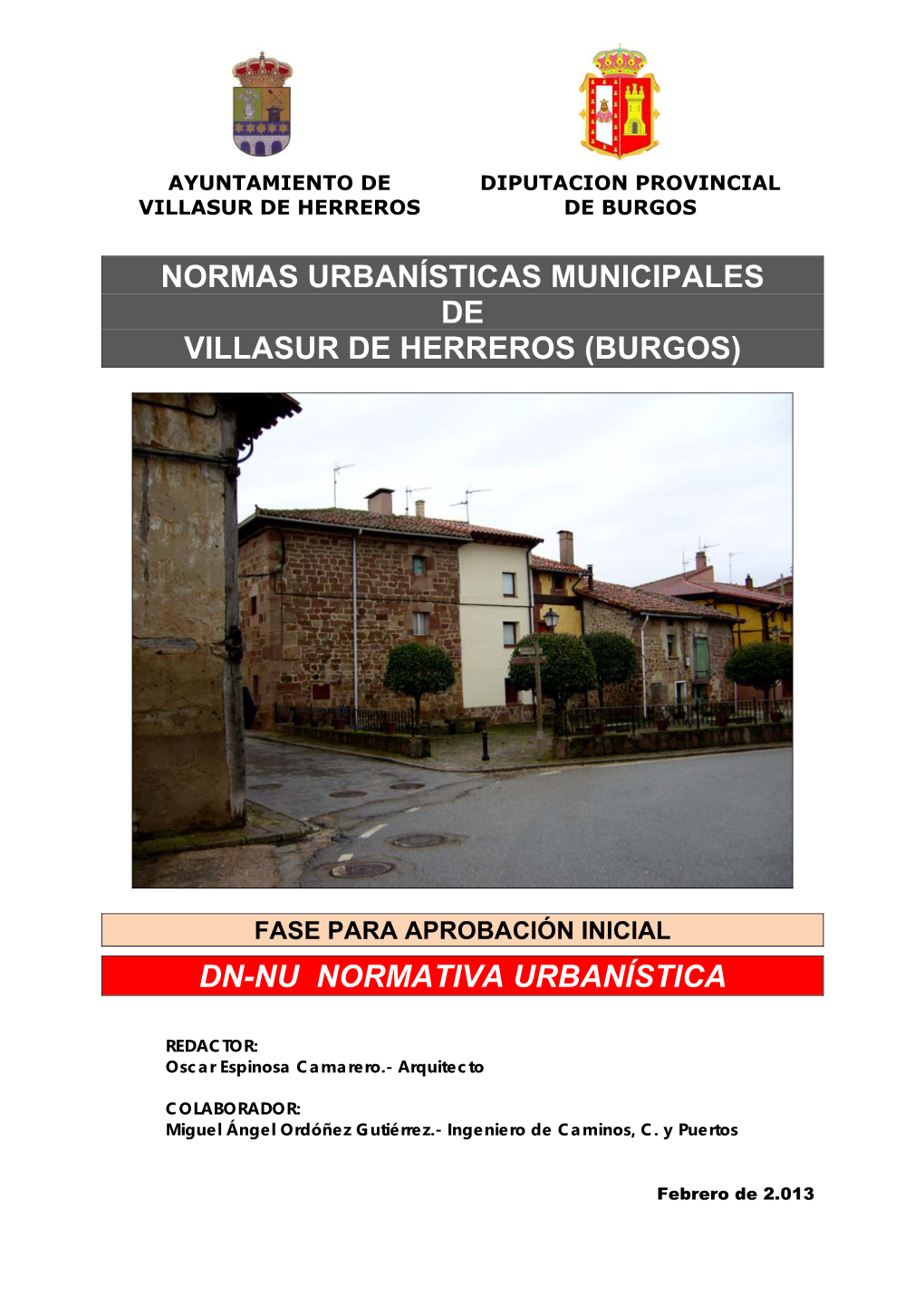 Normas Urbanísticas Municipales De Villasur De Herreros (Burgos)