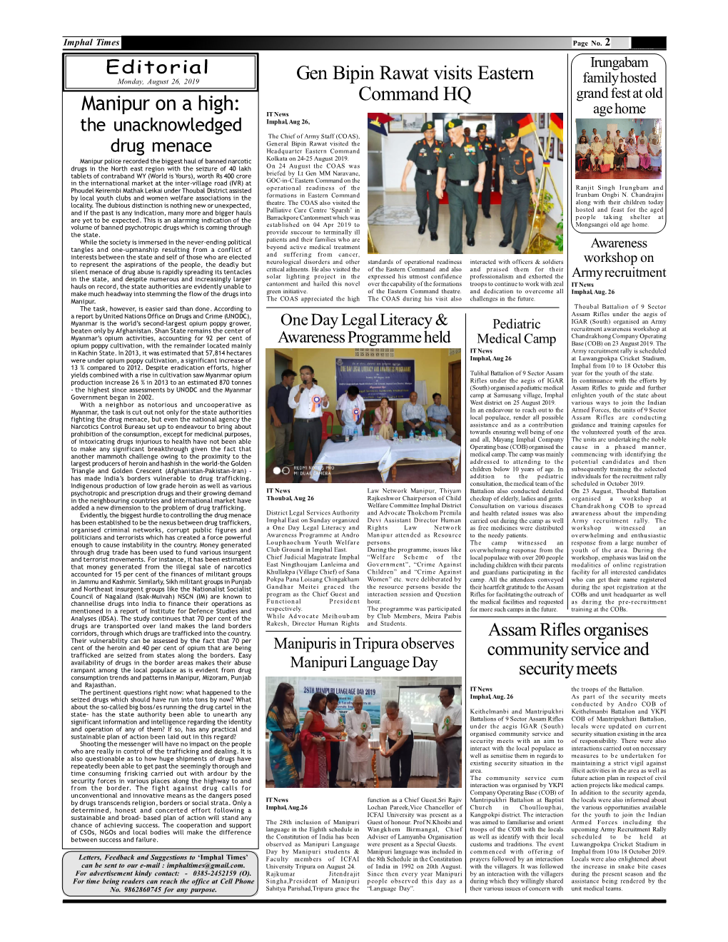 Manipur on a High: Gen Bipin Rawat Visits Eastern