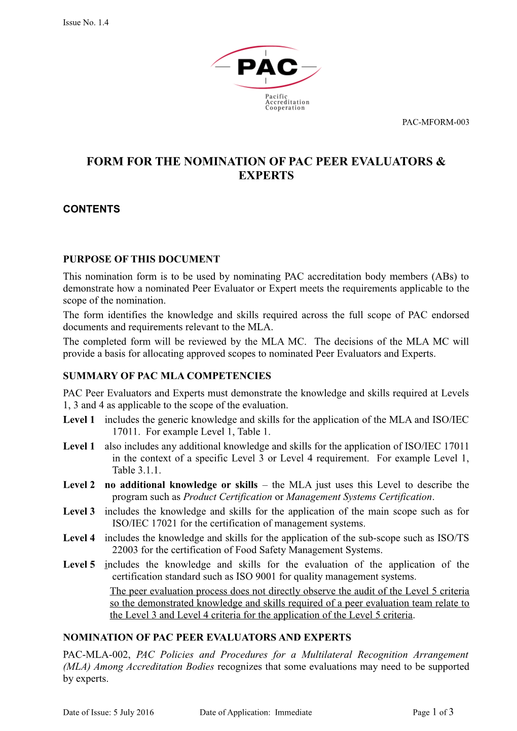 Annex 2 Example of Knowledge and Skills for Personnel Involved with the IAF MDCAS Activities