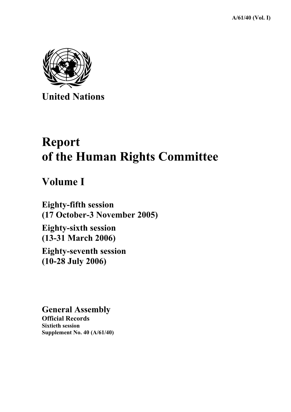 Report of the Human Rights Committee s2