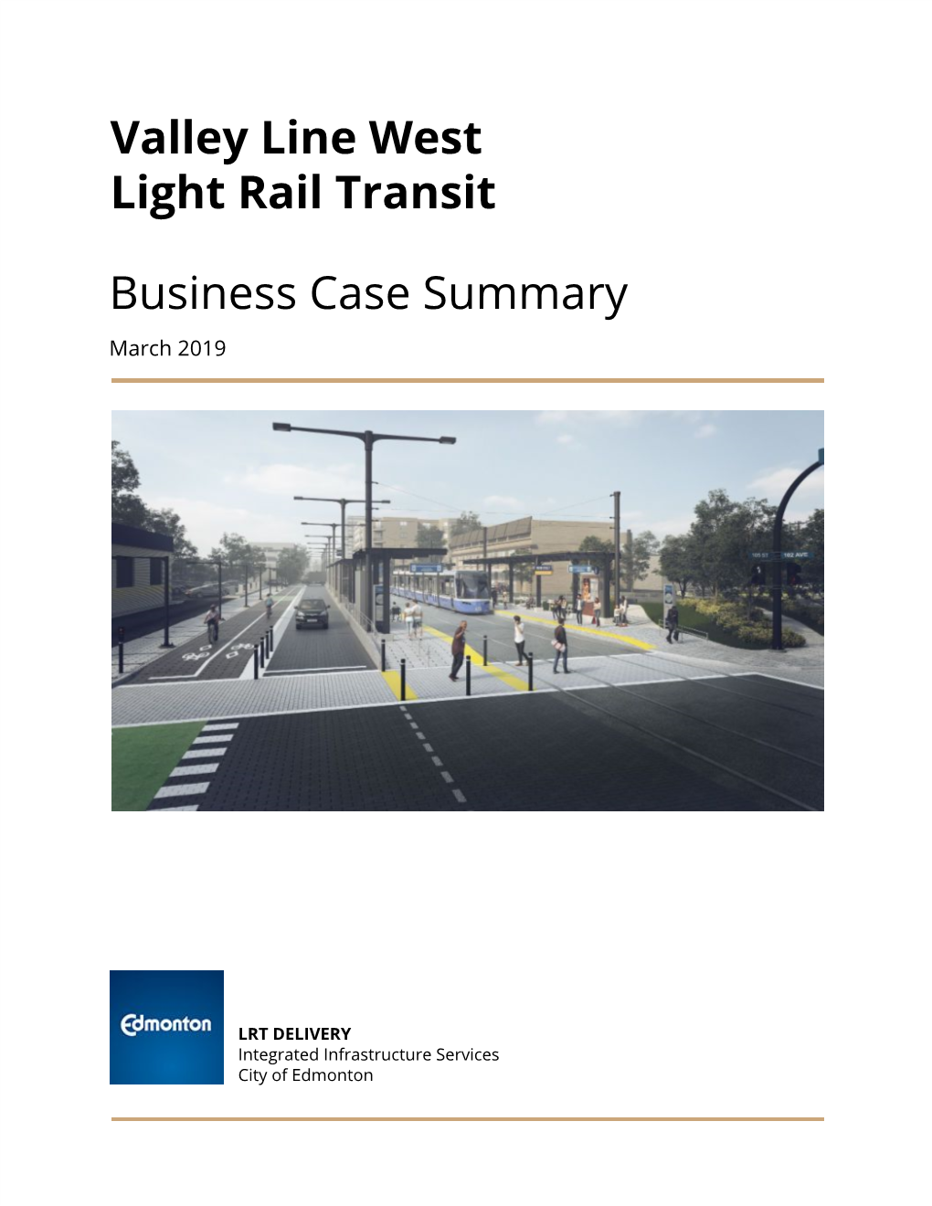 Valley Line West Business Case Summary