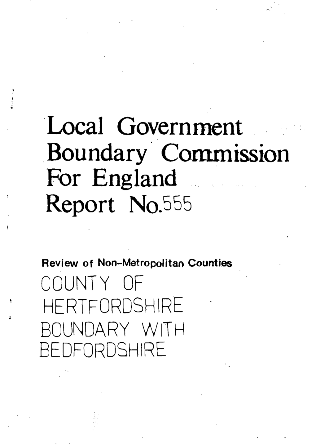 Local Government Boundary Commission for England Report No.555