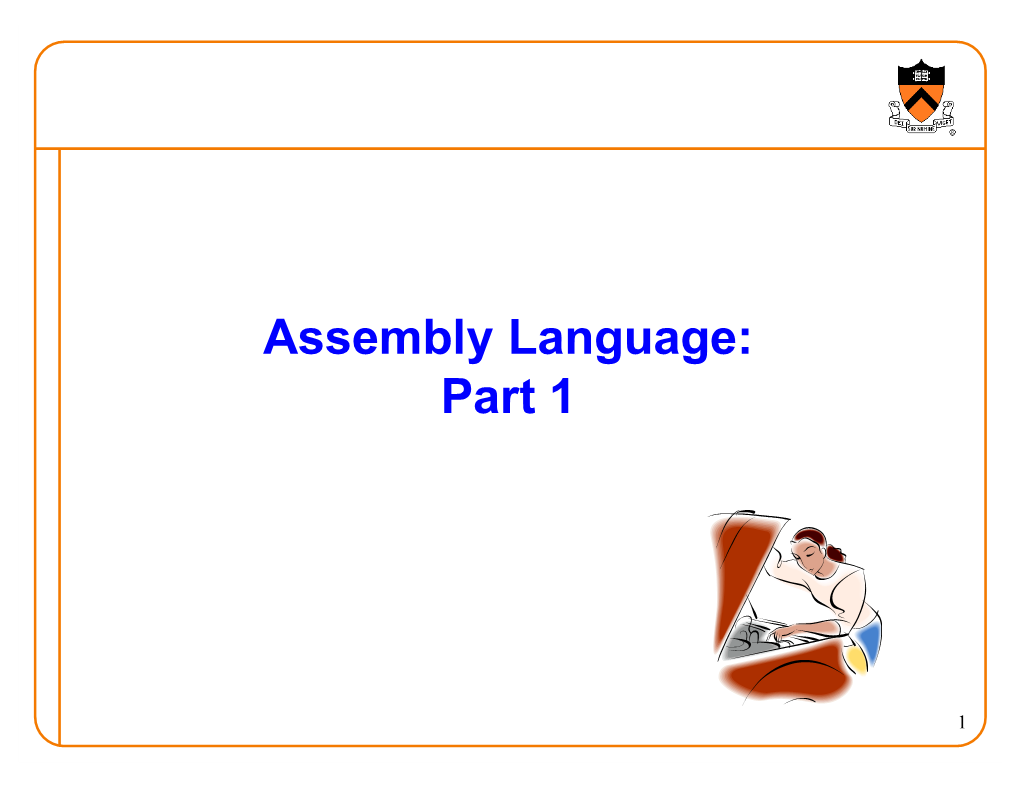 Assembly Language: Part 1