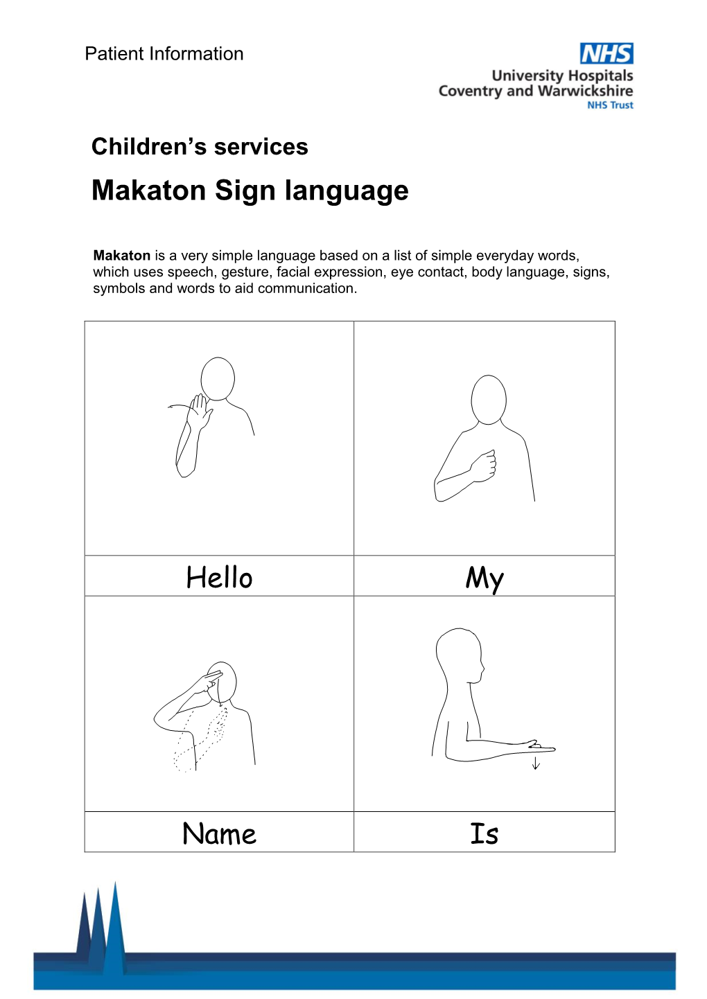 Makaton Sign Language Hello My Name Is