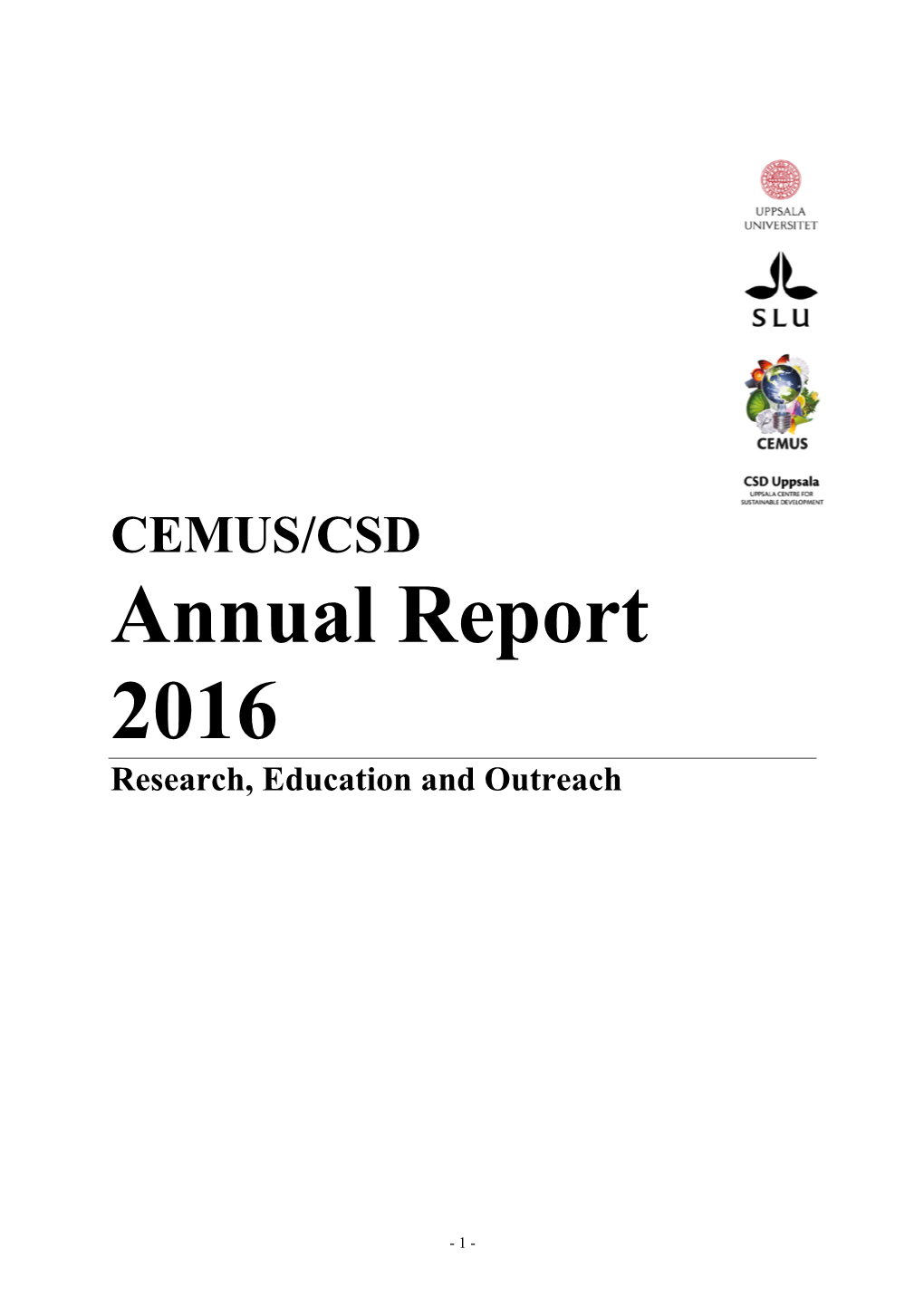CEMUS-CSD Annual Report 2016