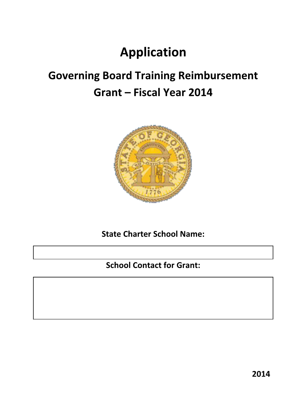 Governing Board Training Reimbursement Grant Fiscal Year 2014