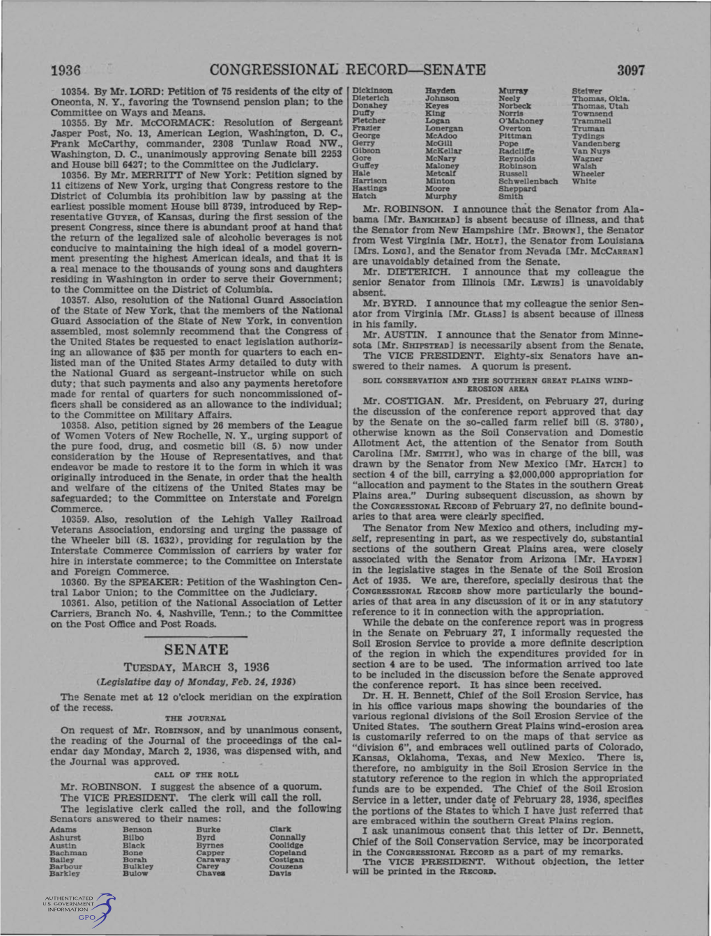 Congressional Record-Senate Senate