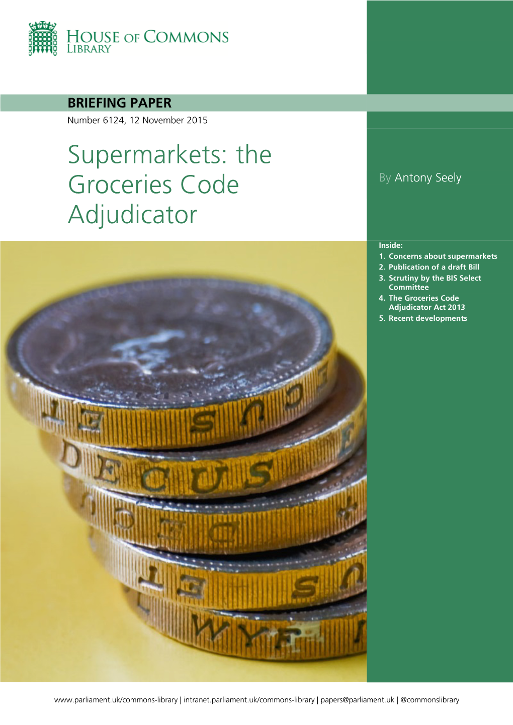 Supermarkets: the Groceries Code Adjudicator