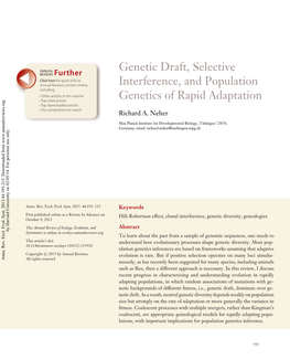 Genetic Draft, Selective Interference, and Population Genetics of Rapid Adaptation