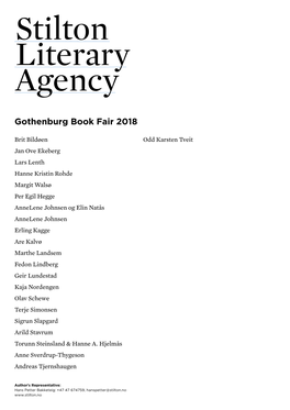 Gothenburg Book Fair 2018