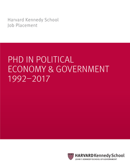 Phd in Political Economy & Government 1992–2017