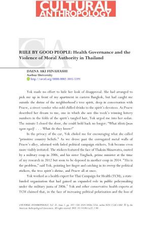 Health Governance and the Violence of Moral Authority in Thailand