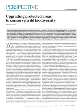 Upgrading Protected Areas to Conserve Wild Biodiversity – Nature