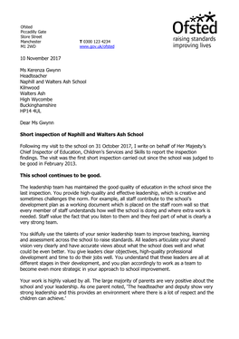 Download Ofsted 2017 Report