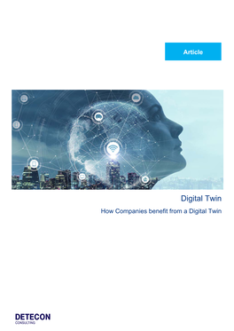 Digital Twin How Companies Benefit from a Digital Twin