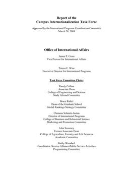 Campus Internationalization Task Force