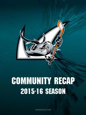 Community Recap 2015-16 Season