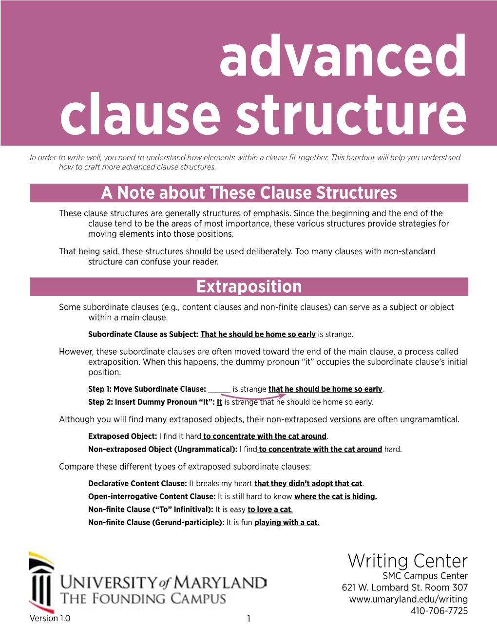 Writing Center SMC Campus Center 621 W