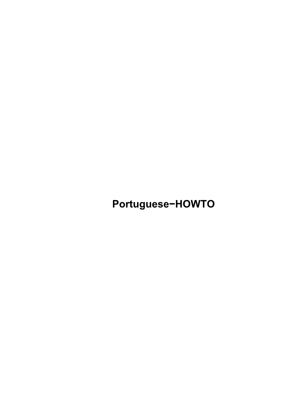 Portuguese-HOWTO