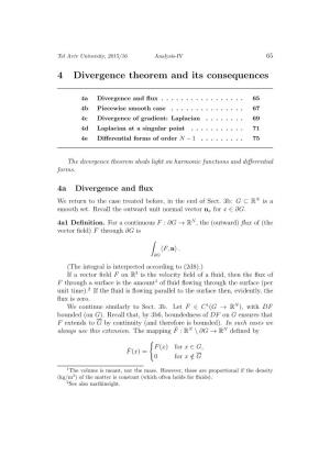 4 Divergence Theorem and Its Consequences